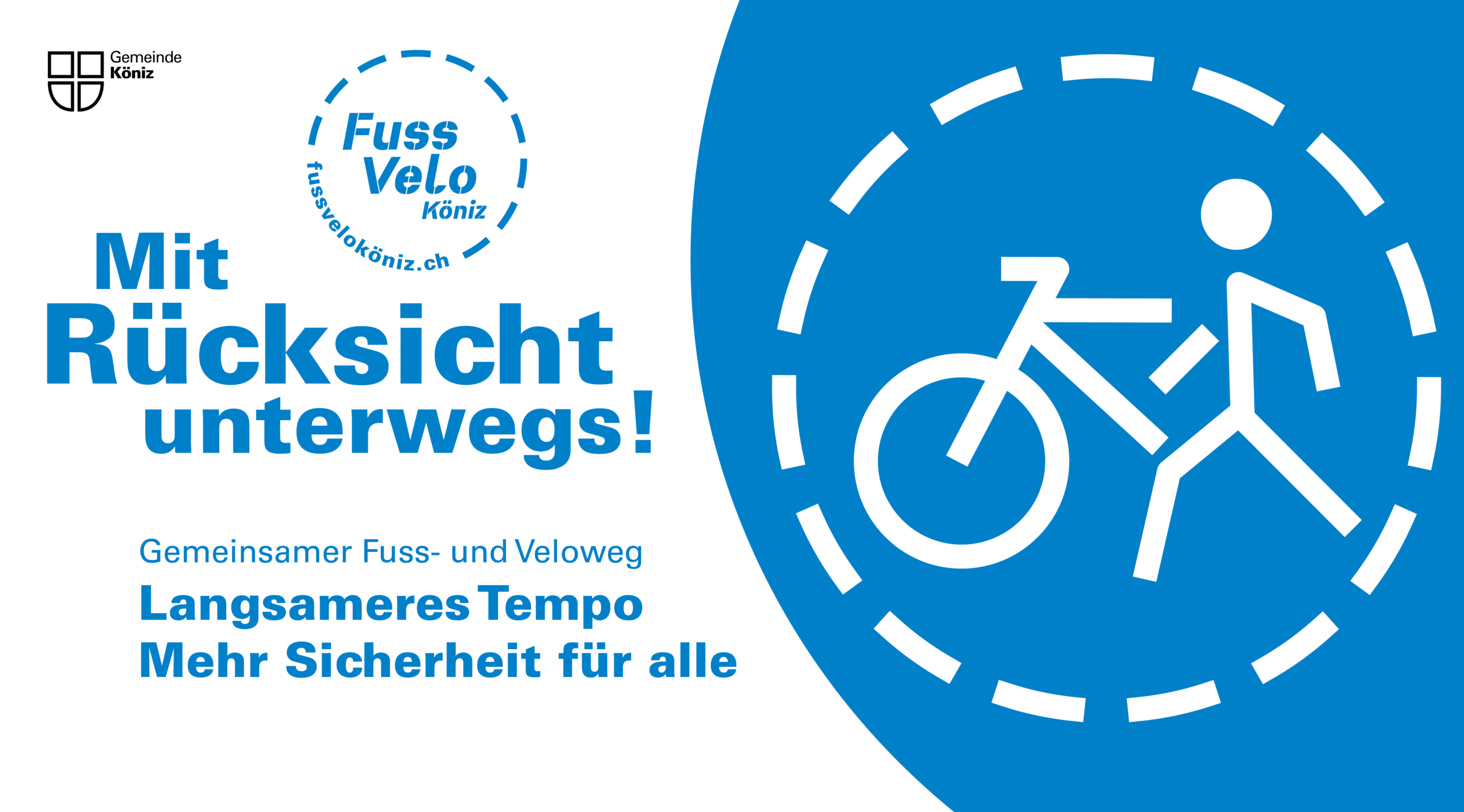 Fuss- und Veloverkehr E-Bike Rücksicht