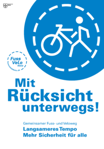 Rücksicht Fuss Velo E-Bike