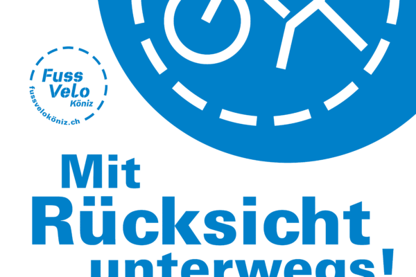 Rücksicht Fuss Velo E-Bike