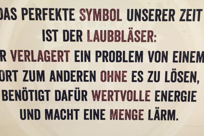 Wir sind für leises Gärtnern…