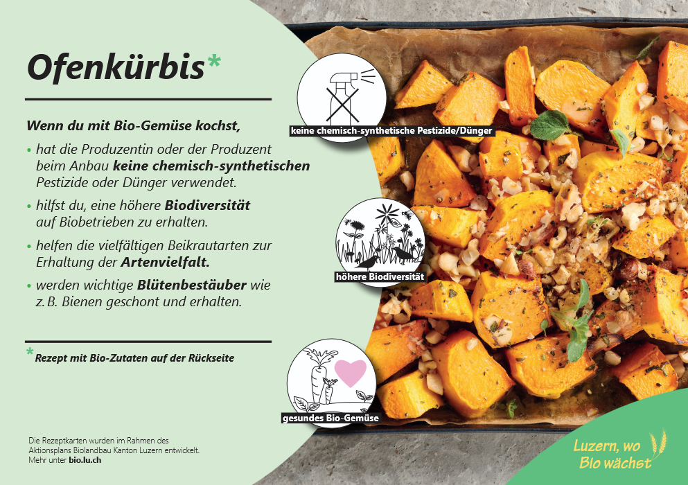 Ofenkürbis mit Bio-Zutaten